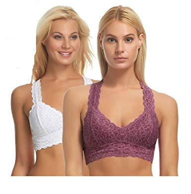 Felina Women's Lace Racerback Bralette (Pack of 2)