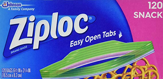 Ziploc 340 Storage Bags - Limited Edition Variety Pack (240 Snack, 100 Quart)