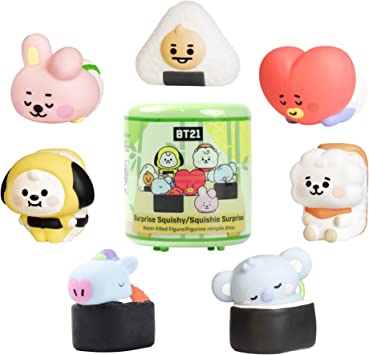 Hamee LINE Friends BT21 Cute Water Filled Squishy (Series 2 - Sushi) [Box Mini Fidget Stuffers Baby Birthday Gift Bag, Party Favors, Basket Filler, Stress Relief Toy] - 1 Pc. (Mystery - Blind Capsule)