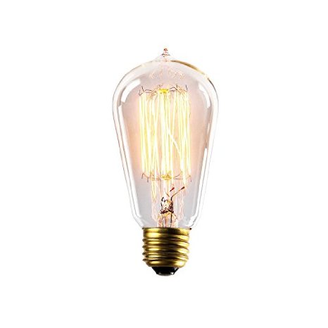 Set of 4 Vintage Bushwick ST18 Filament Bulbs, 40W (E26)