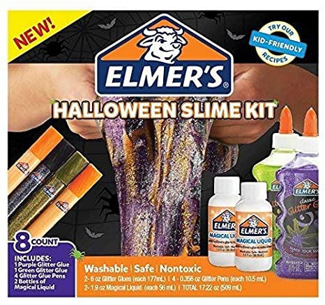 Elmers Halloween Slime Kit Glitter Glue