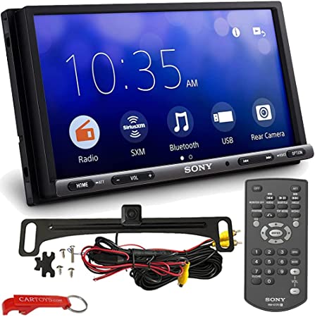 Sony XAV-AX3200 Car Stereo Safe Driver's Bundle w/ ACAM4 Backup Camera. Apple CarPlay & Android Auto 6.95" 2-DIN Head Unit, SiriusXM Ready Multimedia Receiver, Bluetooth Hands-Free Calling & Streaming