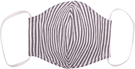Washable Linen Face Mask Made in USA, Stripes