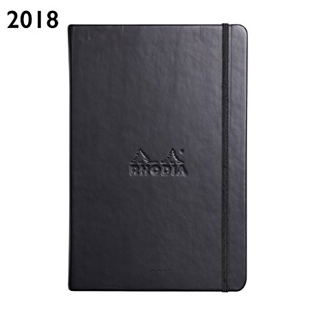 Rhodia 2018 Large Weekly Desk Planner 6 x 9 inches-Black