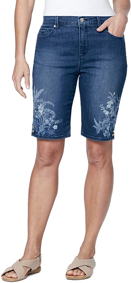 Gloria Vanderbilt Women's Plus Size Amanda High Rise Bermuda Short