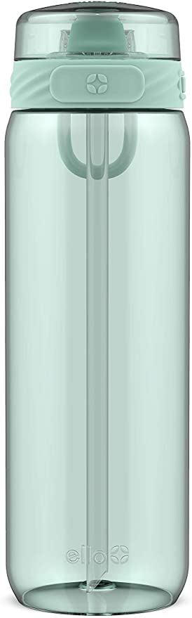 Ello Cooper BPA-Free Tritan Water Bottle with Anti-Microbial Straw, 28 oz, Yucca