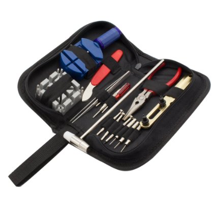 Queentools Watch Repair Tool Kit Set Watch Link Opener Repair Remover Case Tool Kit Set（16 Pcs）