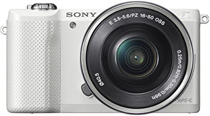 Sony Alpha a5000 Mirrorless Digital Camera with 16-50mm OSS Lens (White)