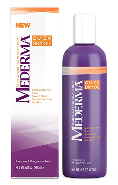 Mederma Quick Dry Oil – formulated to improve the appearance of scars, stretch marks, uneven skin tone and dry skin - #1 scar care brand - fragrance-free, paraben-free - 6.8 ounce