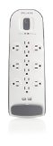 Belkin Advanced 12-Outlet Surge Protector with 2 USB Charging Ports and 6-Feet Cord White