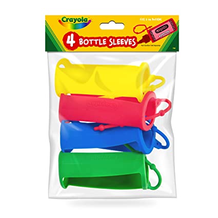 Crayola 4-Pack 4 Color Keychain Backpack Holder for Crayola 2 oz. Hand Sanitizer for Kids. Ideal for Backpack, Gym Bag, Belt Loop, Purse or Handbag