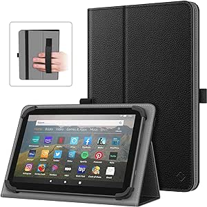 Fintie Universal-Schutzhülle für 17,8 cm (7 - 8 Zoll) Tablets und eReader – Folio-Schutzhülle im Buch-Stil, Premium-PU-Leder-Hülle mit Handschlaufe, Stifthalter für 7-8-Zoll-Tablet-eReader