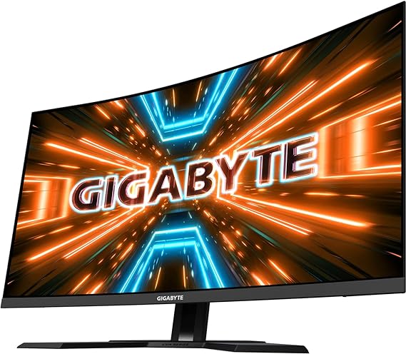 Gigabyte M32QC-EK 32-inch QHD Widescreen Curved Gaming Monitor, 2560 x 1440, 165Hz Refresh Rate, FreeSync, 1ms Response Time, 3000:1 Contrast Ratio