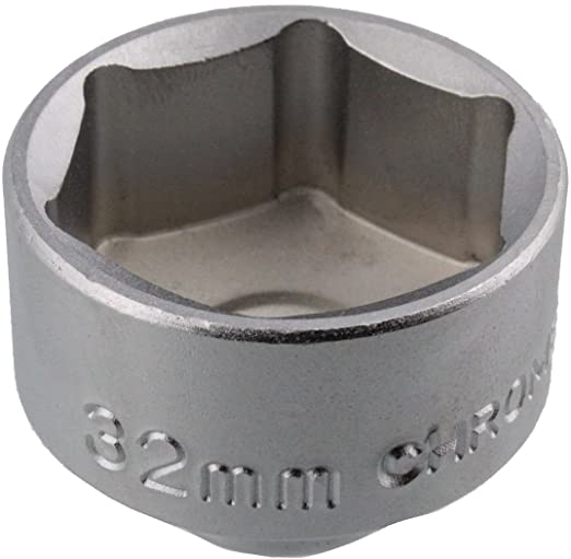 ABN Oil Filter Wrench – 32mm Metric, Low Profile, CRV Steel – Socket Tool to Remove Cartridge Style Housing Canister Cap