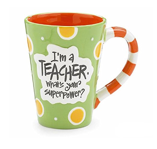 I'm A Teacher, What's Your Super Power? Teacher 12 oz Coffee Mug
