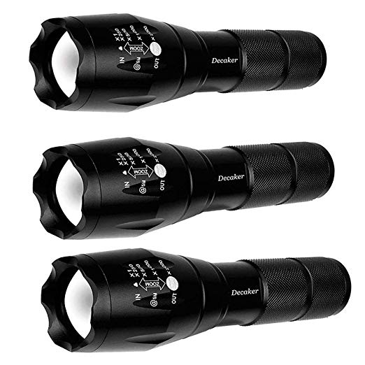 3Pcs Military Grade 5 Mode Flash Light Zoom Tactical Led Waterproof Flashlight - Get 3 for Only $25.95