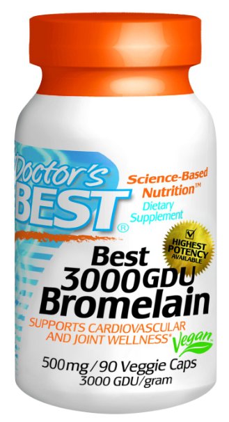 Doctor's Best 3000 Gdu Bromelain, 90-Count