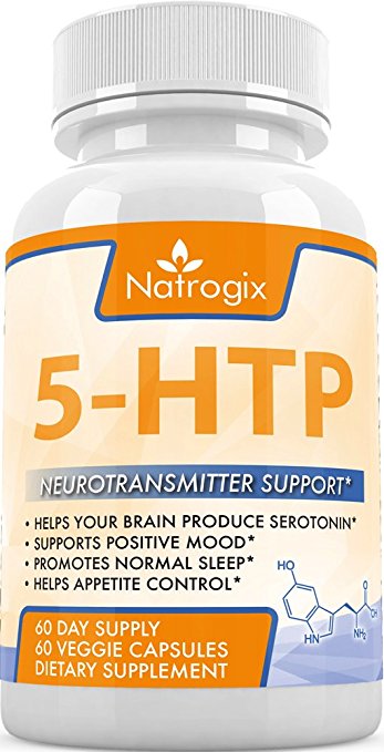 Natrogix 5-HTP (L-5 Hydroxy Trptophan) - Natural Supplements Supports for Positive Mood, Sleep Aids, Appetite Control (60 Veggie Capsules)