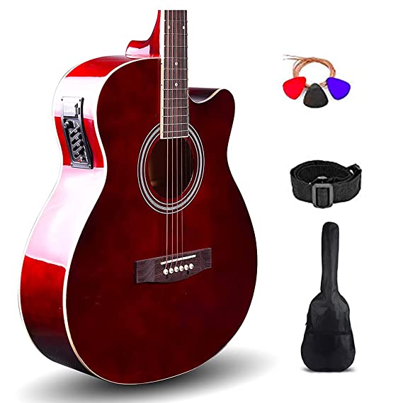 Kadence 40 Incheses Frontier Series, rosewood Semi Acoustic Guitar With Die Cast Keys (Bag,Strap,Strings And 3 Picks) (own)