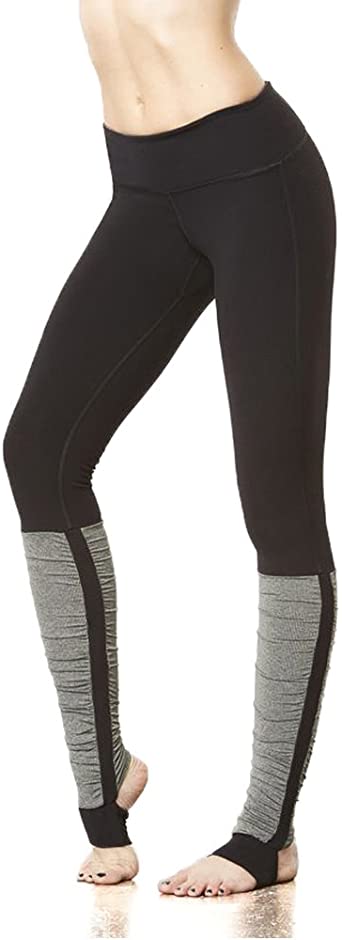 Plustrong Women's Black Stirrup Gym Sports Running Workout Yoga Leggings Pants