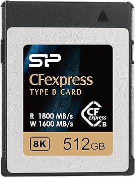 Silicon Power 512GB CFexpress Type B Memory Card, Up to 1800MB/s Read, Min Sustained Write: 820MB/s