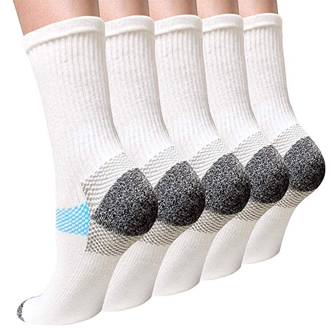 Compression Socks Plantar Fasciitis for Women Men (3/5/7 Pack), 8-15 mmhg Athletic Sock Arch Support Flight Travel Nurses