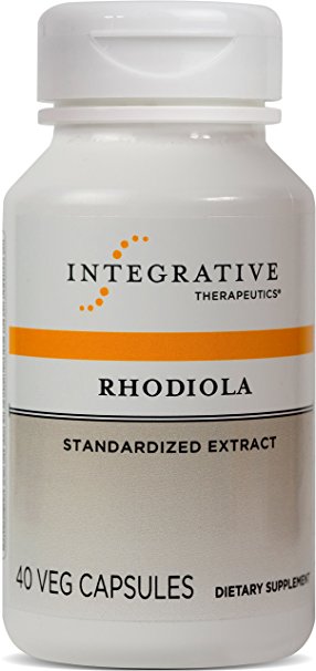 Integrative Therapeutics - Rhodiola - Fights Fatigue, Increase Physical Strength, Enhance Mental Stamina - Standardized Extract - 40 Capsules