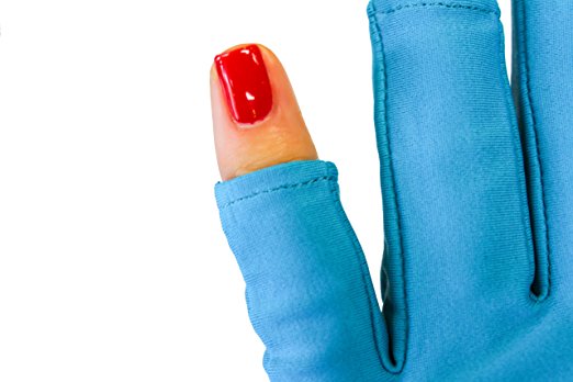 OC Nails UV Shield Glove (TEAL) Anti UV Glove for Gel Manicures with UV/LED Lamps