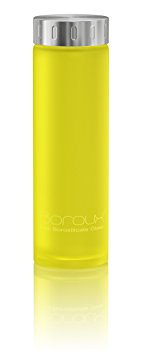 Boroux Spectrum Glass Water Bottle .5 liters- Protective Silikote Technology Adhered to Eco Friendly BPA Free Pure Borosilicate Glass. Perfect for Essential Oils, Juicing, & Smoothies