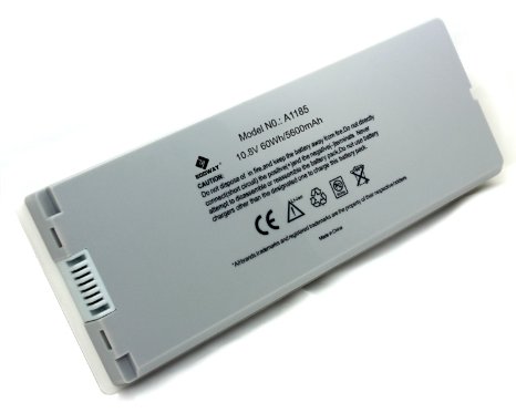 Egoway® Laptop Battery for Apple Macbook 13" A1185 A1181 (Mid / Late 2006, Mid / Late 2007, Early / Late 2008, Early / Mid 2009) - [Li-Polymer 10.8V 5600mAh]