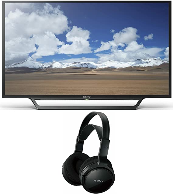 Sony KDL32W600D 32-Inch Built-in Wi-Fi HD TV with MDRRF912RF Home Theater Headphones Bundle (2 Items)