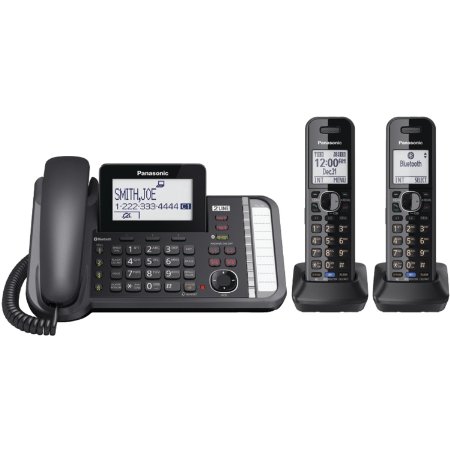Panasonic KX-TG9582B Link2Cell DECT60 2-Handset 2-Line Digital Cordless Phone