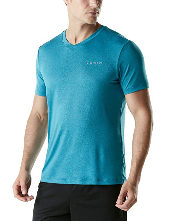 Tesla Men's HyperDri Short Sleeve T-Shirt Athletic Cool Running Top MTS08/MTS06/MTS04/MTS03/MTS07