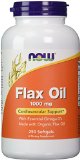 NOW Foods Flax Oil 1000mg 250 Softgels