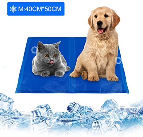 infinitoo Dog Cooling Mat,Self Cooling Pad Non-Toxic Gel M size 40 * 50cm,Stay Cool and Prevent Pets from Overheating,Ideal for Home and Travel On Summer Days