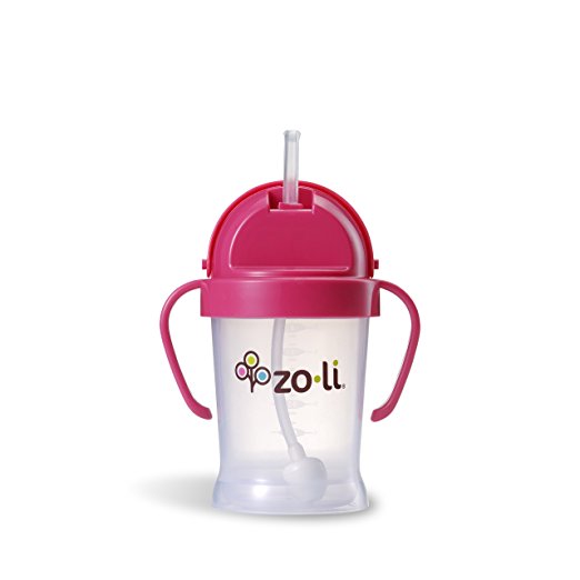 ZoLi BOT Straw Sippy Cup - Pink 6 oz