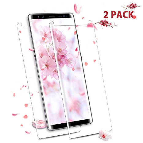 Besprotek Screen Protector for Galaxy Note 8, [2Pack] Tempered Glass Premium High Definition Clear, Anti-Scratch / Fingerprint (Note 8 2pack)