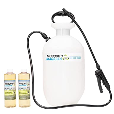 Mosquito Magician 2 Gallon Commercial Grade Pump-Up Sprayer with 2 Pints Natural Mosquito Killer & Repellent Concentrate. Use for Outdoors, Patio, Lawn and Yard