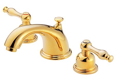 Danze D304155PBV Sheridan Two Handle Widespread Lavatory Faucet, Polished Brass PBV