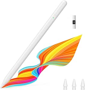 MoKo Stylus Pen for iPad, Alternative to Apple Pencil USB-C, 35 Mins Fast Charging Apple iPad 10th Gen Pencil Compatible with iPad Pro 12.9/11", iPad Air 6/5/4/3, iPad Mini 6/5, iPad 10/9/8/7/6, White