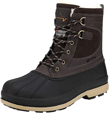 NORTIV 8 Men's Waterproof Winter Snow Boots