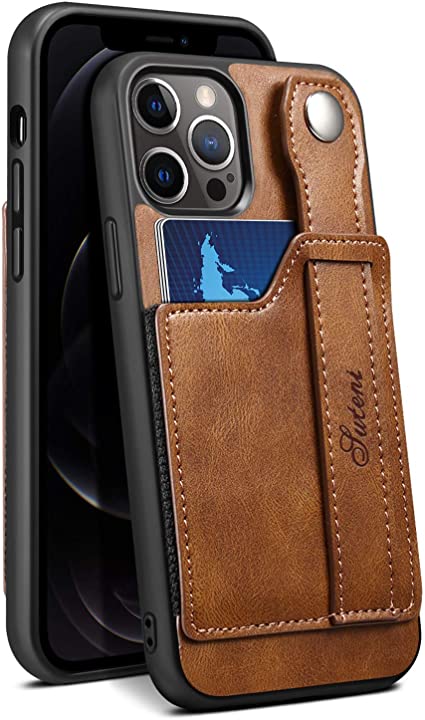 Cover Compatible with Apple iPhone 12 Pro 12 2020 128GB 256GB 512GB 6.1 Brown Cardslot Durable Convenience Premium PU Leather Fashion Protective Shockproof Soft Case Unisex