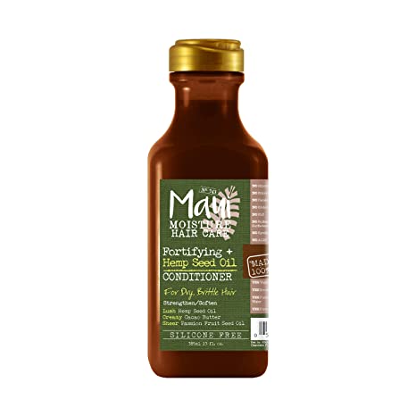 Maui Moisture Fortifying   Hemp Seed Oil Hydrating Vegan Conditioner for Dry Hair, Silicone-Free & Sulfate-Free Surfactant Aloe Conditioner to Strengthen Weak or Brittle Hair, 13 fl. oz