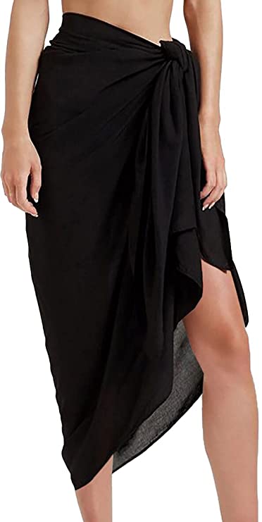 Womens Long Sarong Swimsuit Cover Ups Beach Summer Sheer Maxi Bathing Wrap for Swimwear