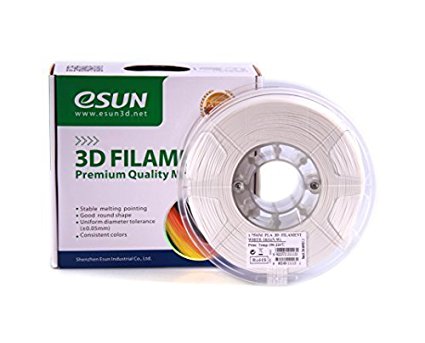 eSUN 1.75mm White PLA 3D Printer filament 1kg Spool (2.2lbs), White