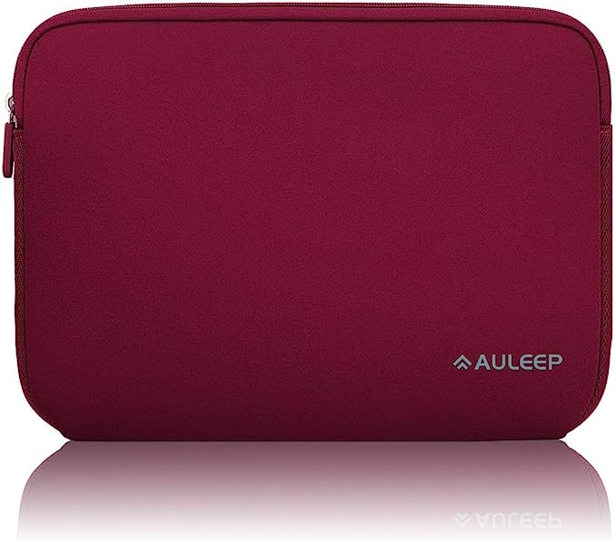 AULEEP Laptop Sleeves, 13-14 Inch Neoprene Notebook Computer Pocket Tablet Carrying sleeve/Water-Resistant compatible laptop sleeve for Acer/Asus/Dell/Lenovo/HP, Wire Red