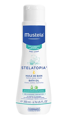 Mustela Stelatopia Bath Oil for Eczema-Prone Skin, 6.7 oz.