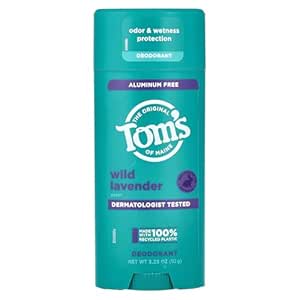 Tom’s of Maine Wild Lavender Natural Deodorant for Women and Men, Aluminum Free, 3.25 oz