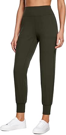 CRZ YOGA Butterluxe High Waisted Joggers for Women 27" - Buttery Soft Yoga Lounge Workout Leggings Pants with Pockets