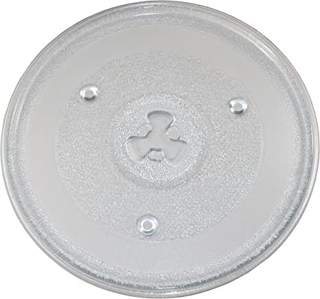 HQRP 10.5" / 27cm Glass Turntable Tray fits GE General Electric, Hamilton Beach, Panasonic, Emerson, Haier, Chefmate, Avanti, Sunbeam, Oster, Rival Microwave Oven Cooking Plate 10-1/2-inch 270mm